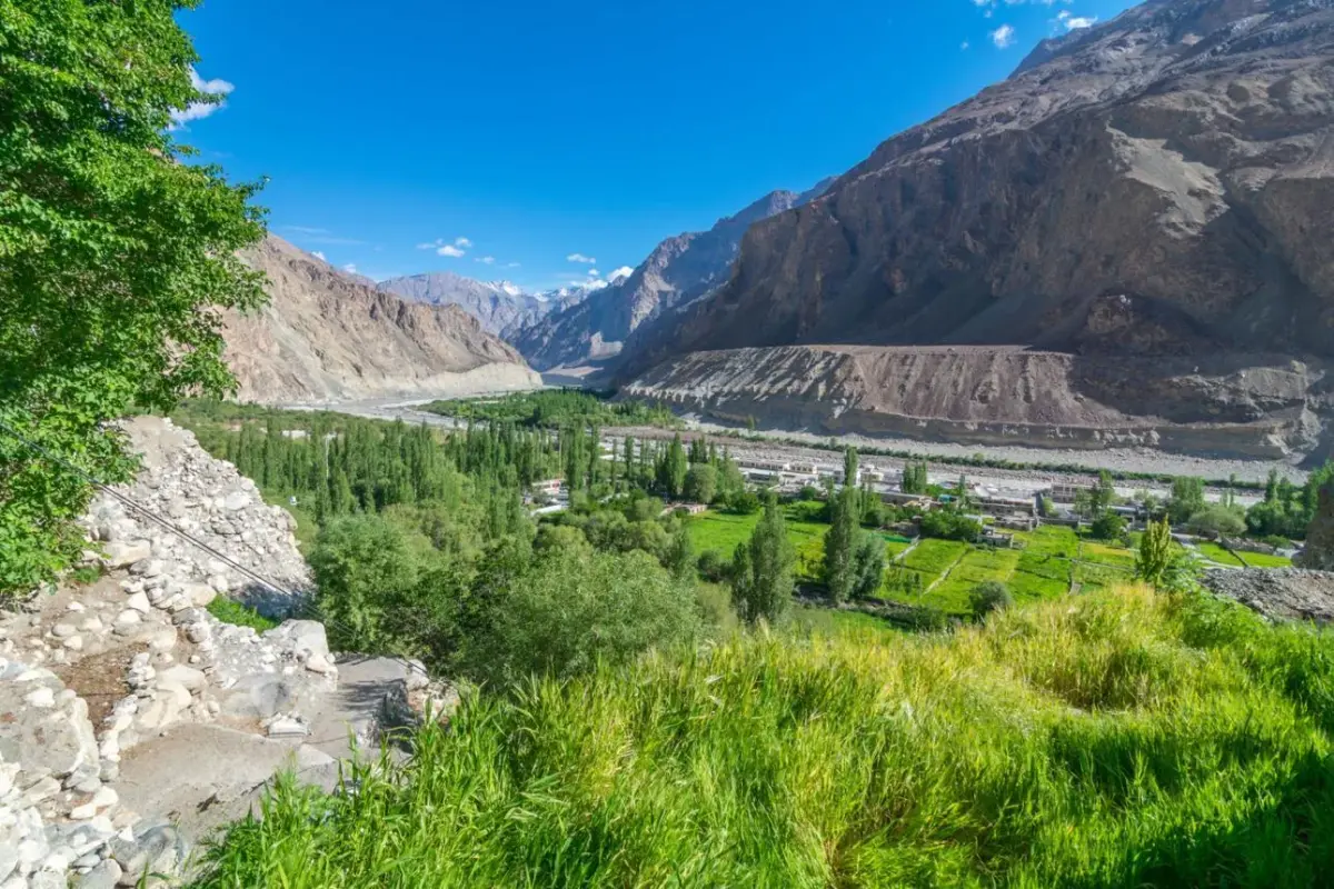 Vista de Nubra desde las alturas